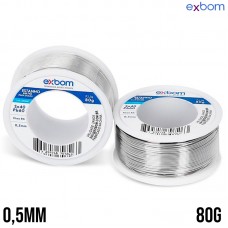 Estanho em Fio Carretel SN40% 0.5MM com 80G EF40-G080M05 Exbom
